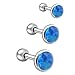 Algopix Similar Product 6 - IPINK3Pcs 316L Surgical Steel Opal Ear