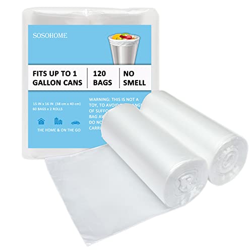 Algopix Similar Product 9 - 6 Gallon Medium Trash Bags Clear 90