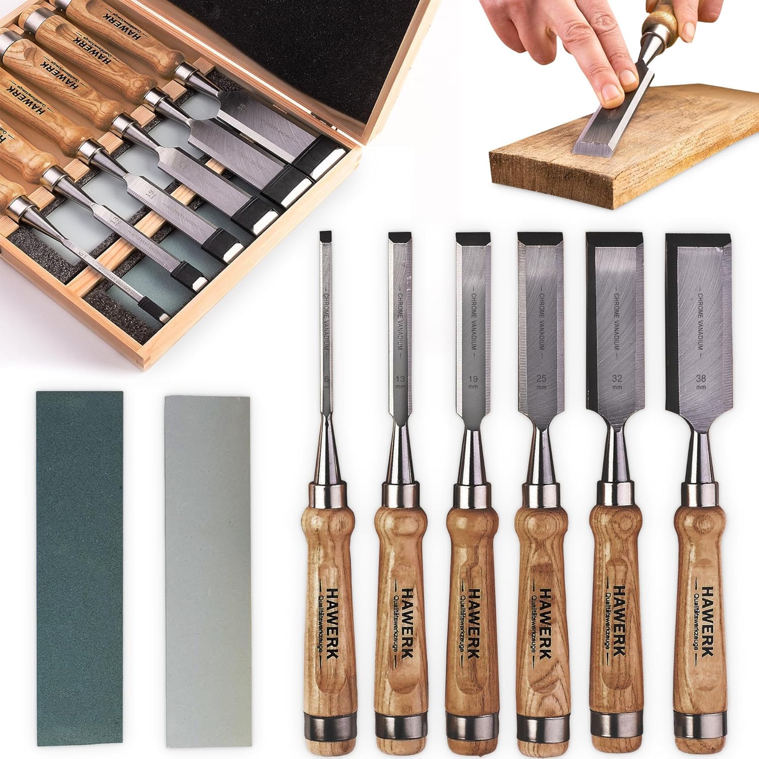 Algopix Similar Product 13 - HAWERK Wood Chisel Sets Wood Carving