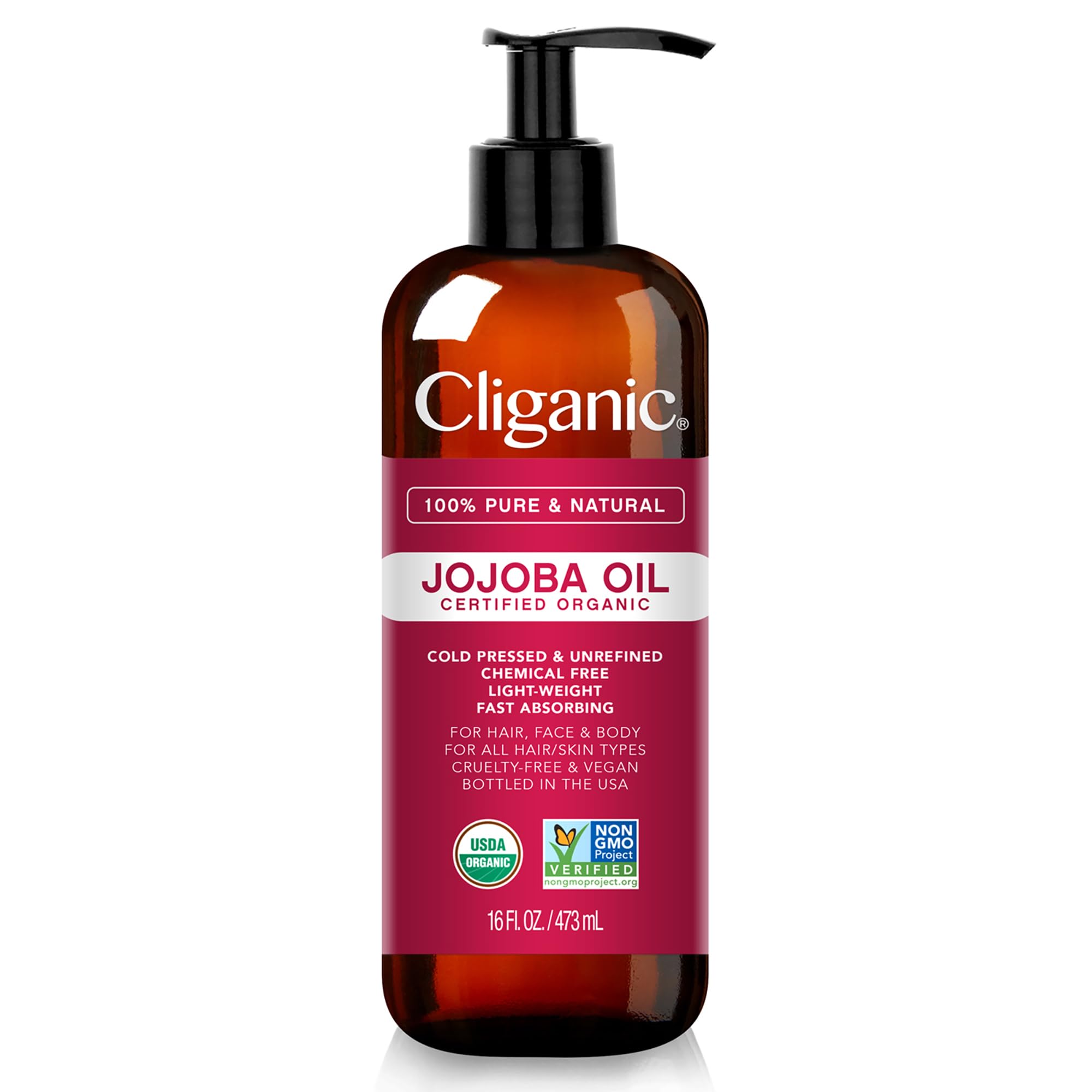 Algopix Similar Product 1 - Cliganic USDA Organic Jojoba Oil 16oz