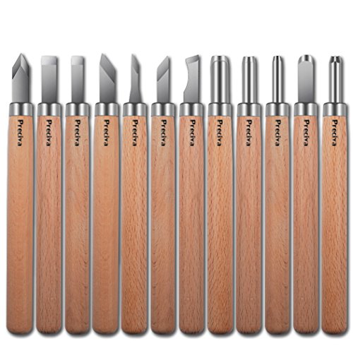 Algopix Similar Product 17 - Wood Carving Tools Preciva 12 Set SK2