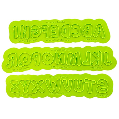 Algopix Similar Product 4 - Bubble Uppercase Letters Flexabet Mold