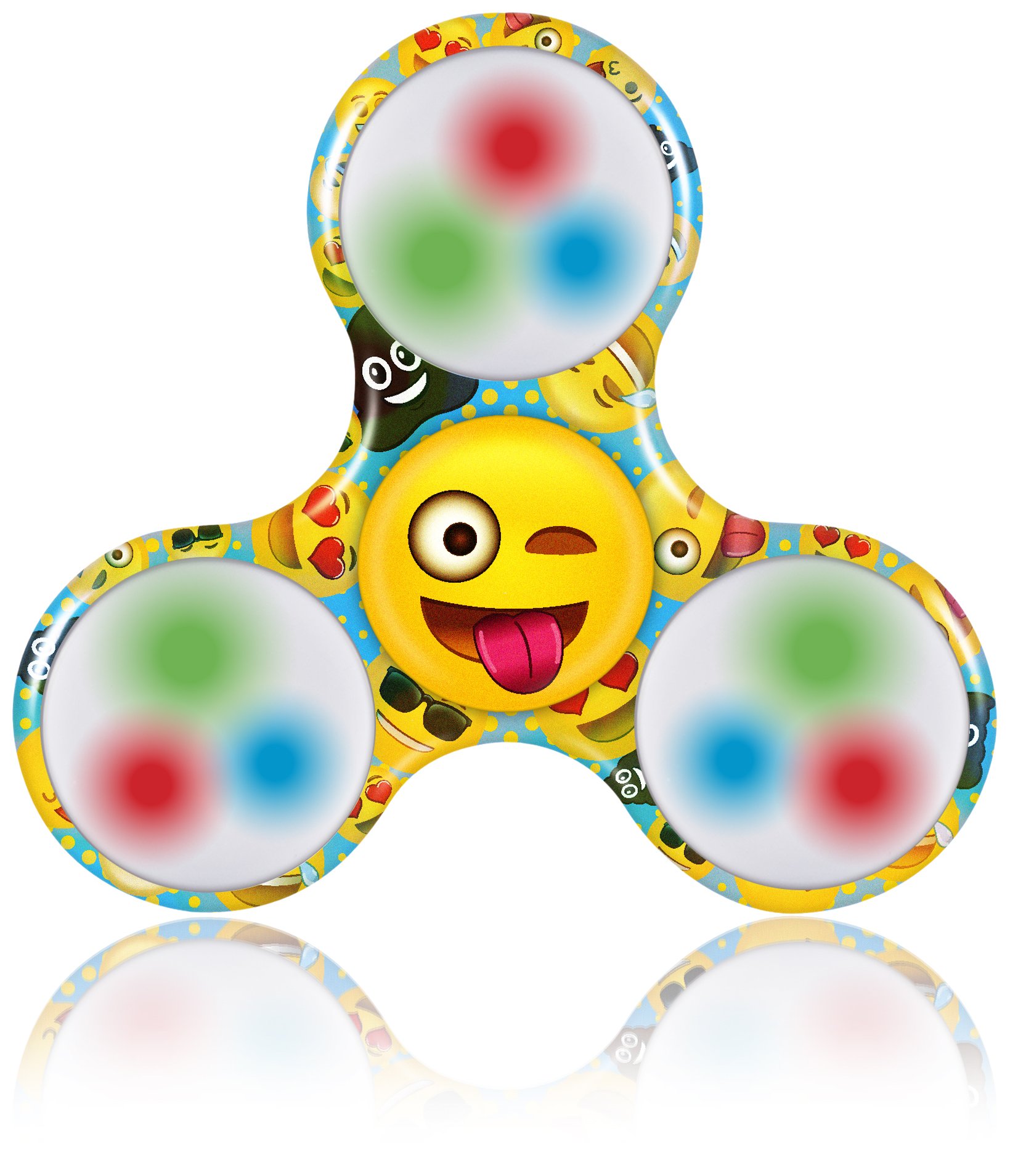 Algopix Similar Product 12 - Emoji LED Fidget Spinner Fun Gift