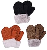 Algopix Similar Product 12 - Set of 3 Boys Sherpa Lined Knit