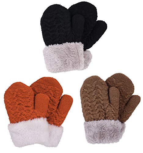 Algopix Similar Product 3 - Set of 3 Boys Sherpa Lined Knit