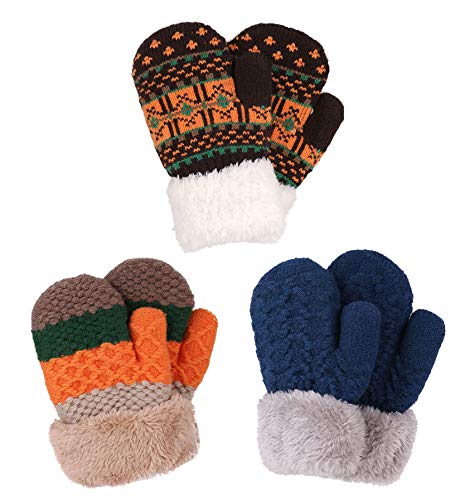 Algopix Similar Product 3 - Set of 3 Boys Winter Knit