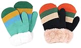 Algopix Similar Product 16 - Set of 2 Kids Sherpa Lined Knit