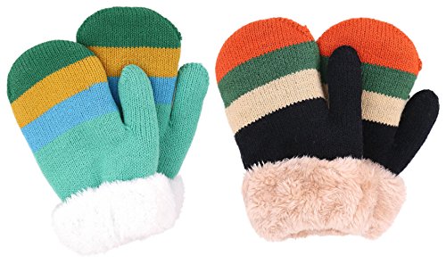 Algopix Similar Product 6 - Set of 2 Kids Sherpa Lined Knit