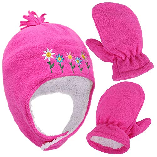 Algopix Similar Product 14 - Girls Sherpa Lined Flower Embroidered