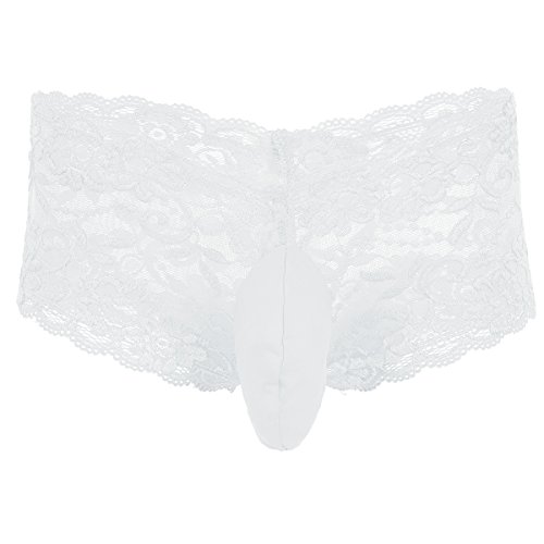 Algopix Similar Product 15 - CHICTRY Mens Floral Lace Boxer Briefs