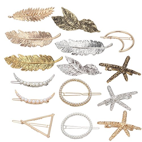 Algopix Similar Product 1 - Jaciya 15 Pcs Gold Hair Clips for Women
