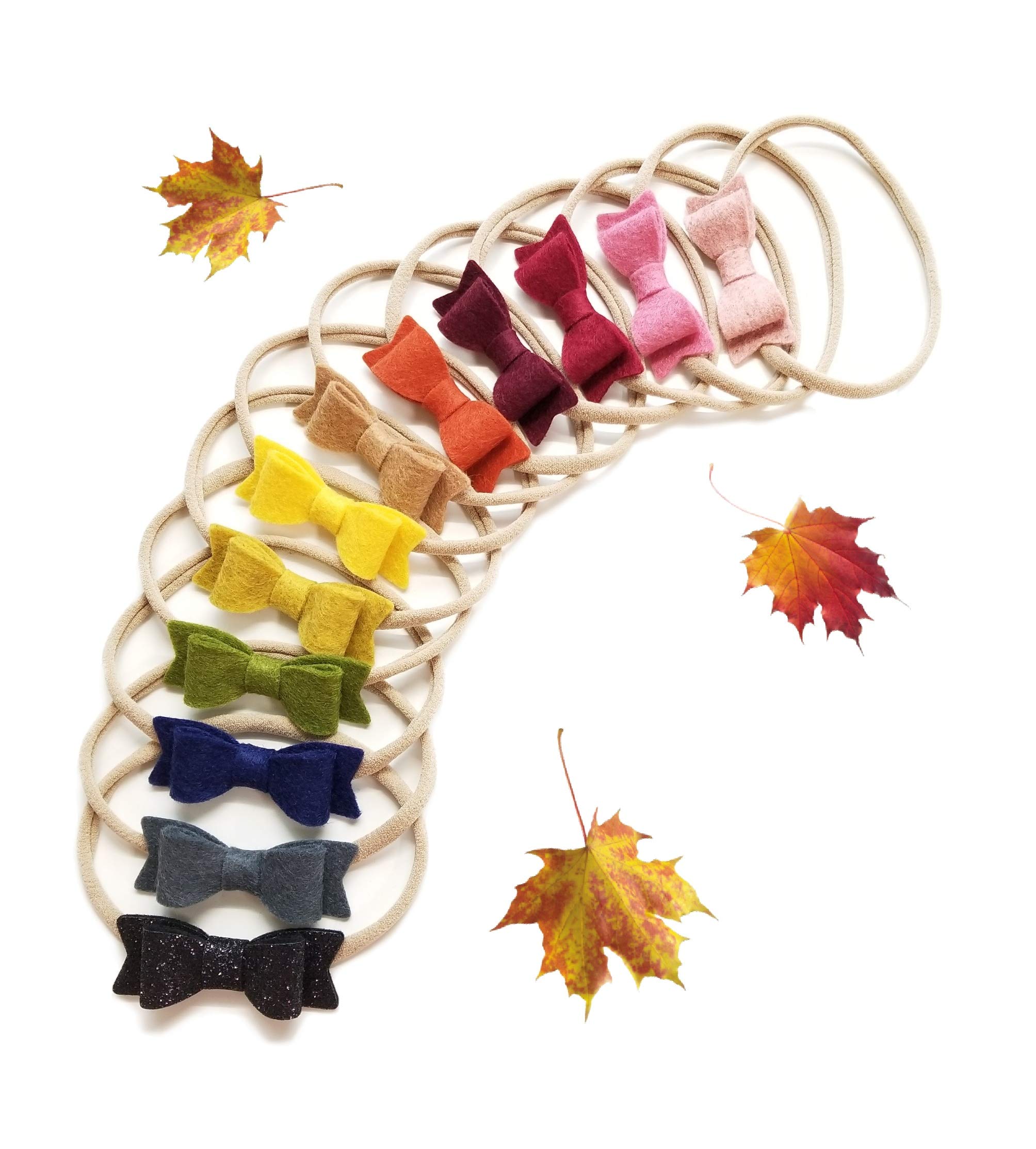 Algopix Similar Product 19 - Fall Baby Girl Mini Bows newborn