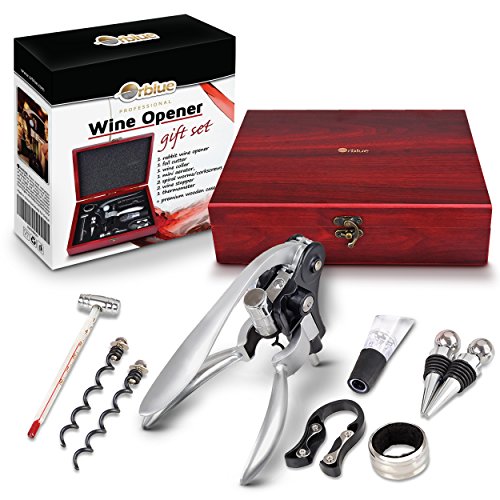 Algopix Similar Product 7 - Orblue Wine Corkscrew Gift Set 9 pc w
