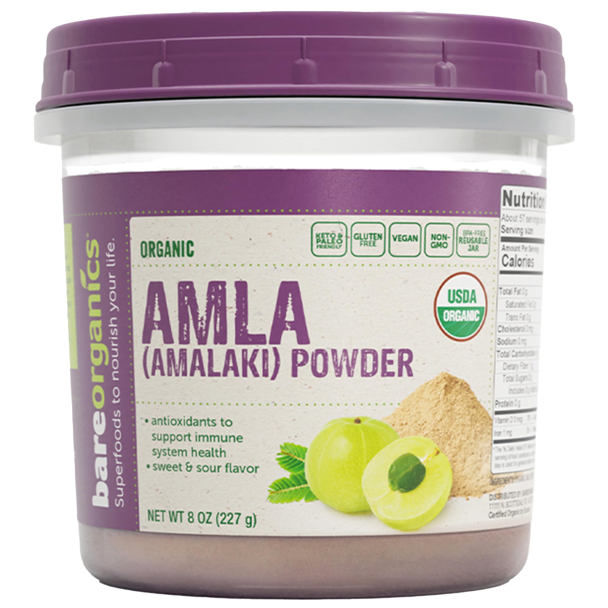 Algopix Similar Product 15 - BareOrganics Amla Indian Gooseberry 