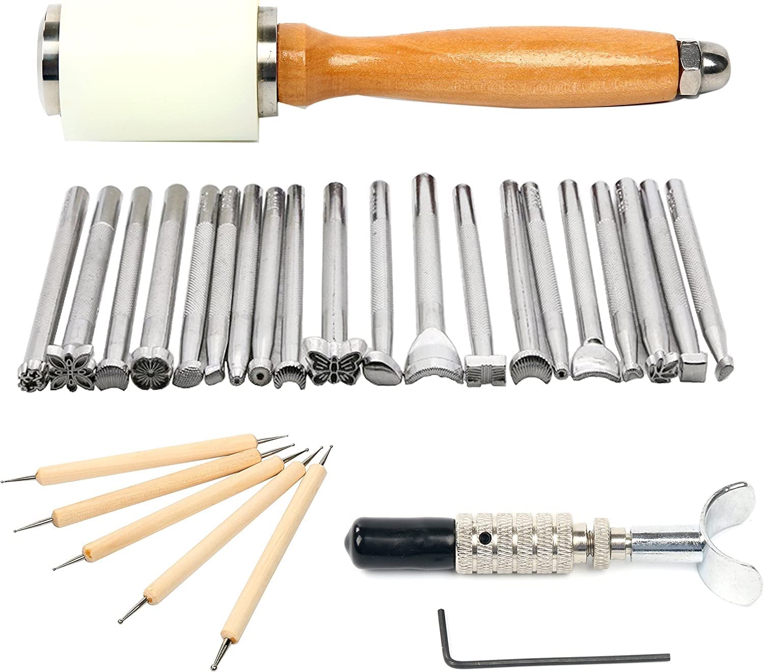 Algopix Similar Product 8 - YaeTek 20pcs Leather Carving Working
