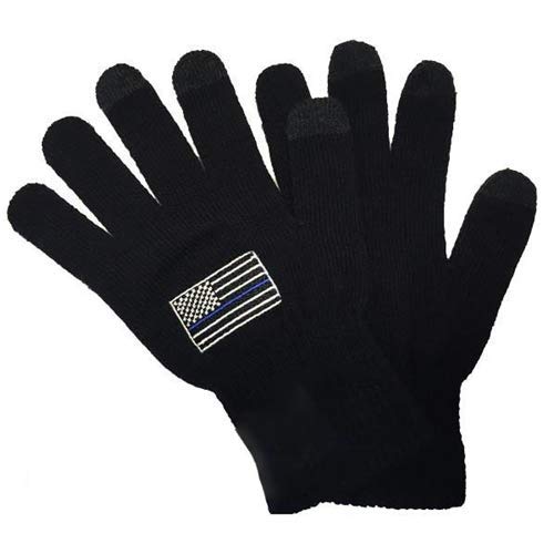 Algopix Similar Product 4 - Thin Blue  Red Line Touchscreen Gloves