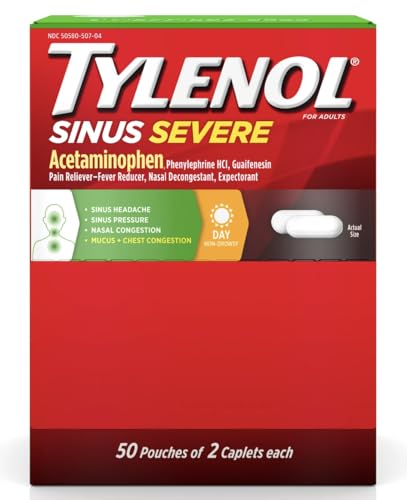 Algopix Similar Product 17 - Tylenol Sinus Severe 50 packs of 2