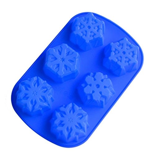 Algopix Similar Product 19 - 6 Even Snowflakes Silicone Cake Mold