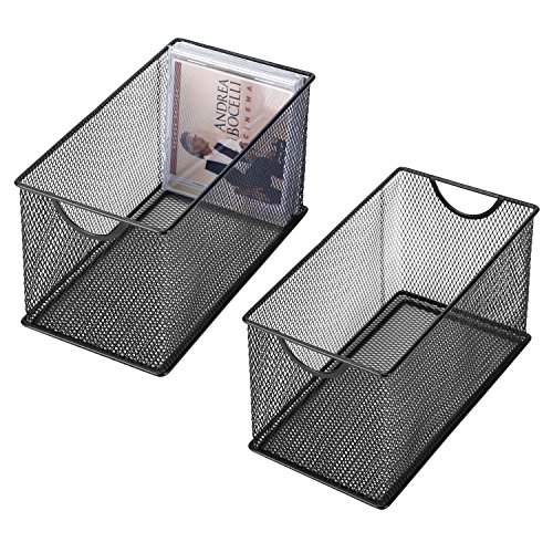 Algopix Similar Product 19 - Black Mesh Metal CD Holder Box