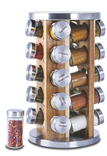 Algopix Similar Product 16 - Orii 20 Jar Spice Rack with Spices