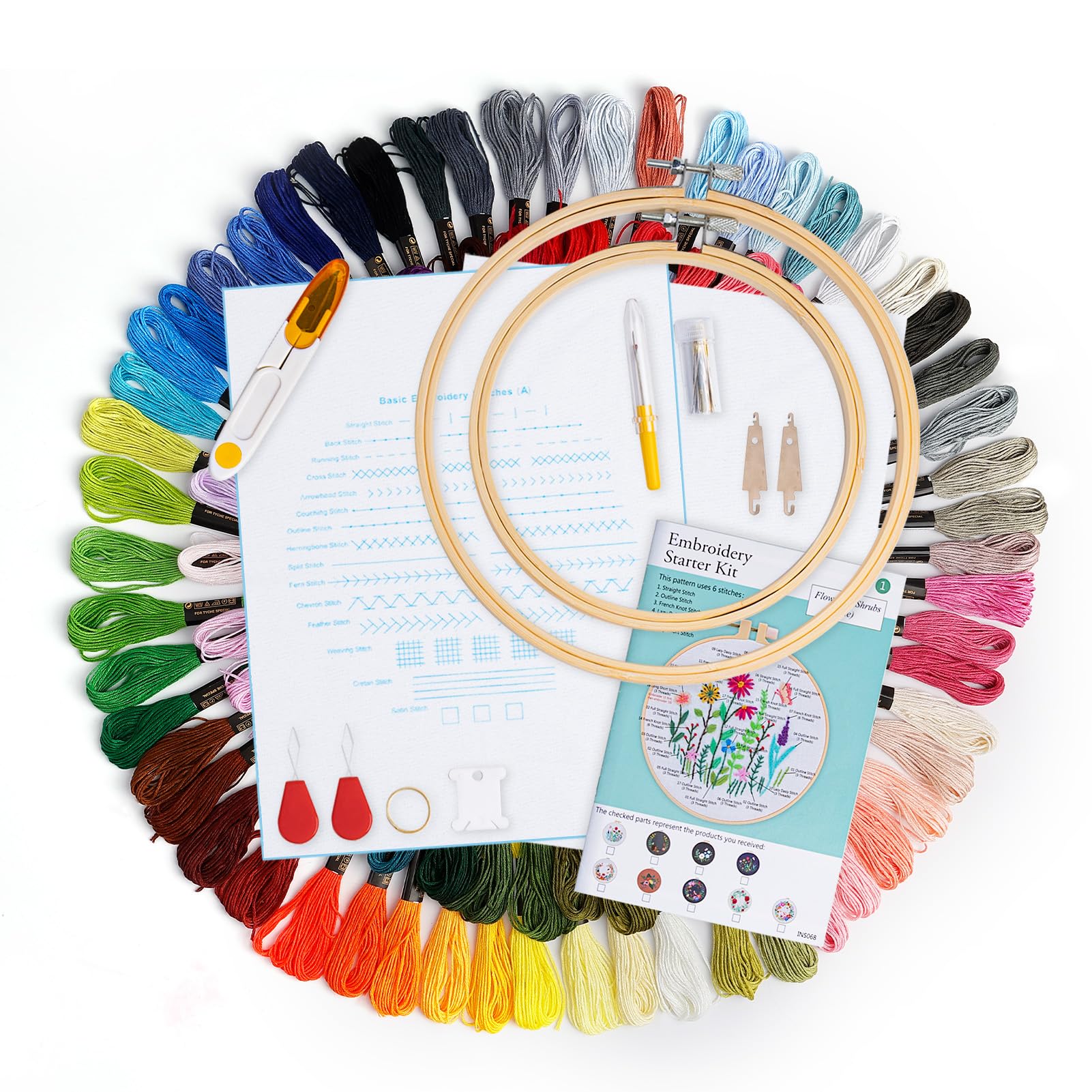 Algopix Similar Product 10 - Caydo Embroidery Kit with Water Soluble