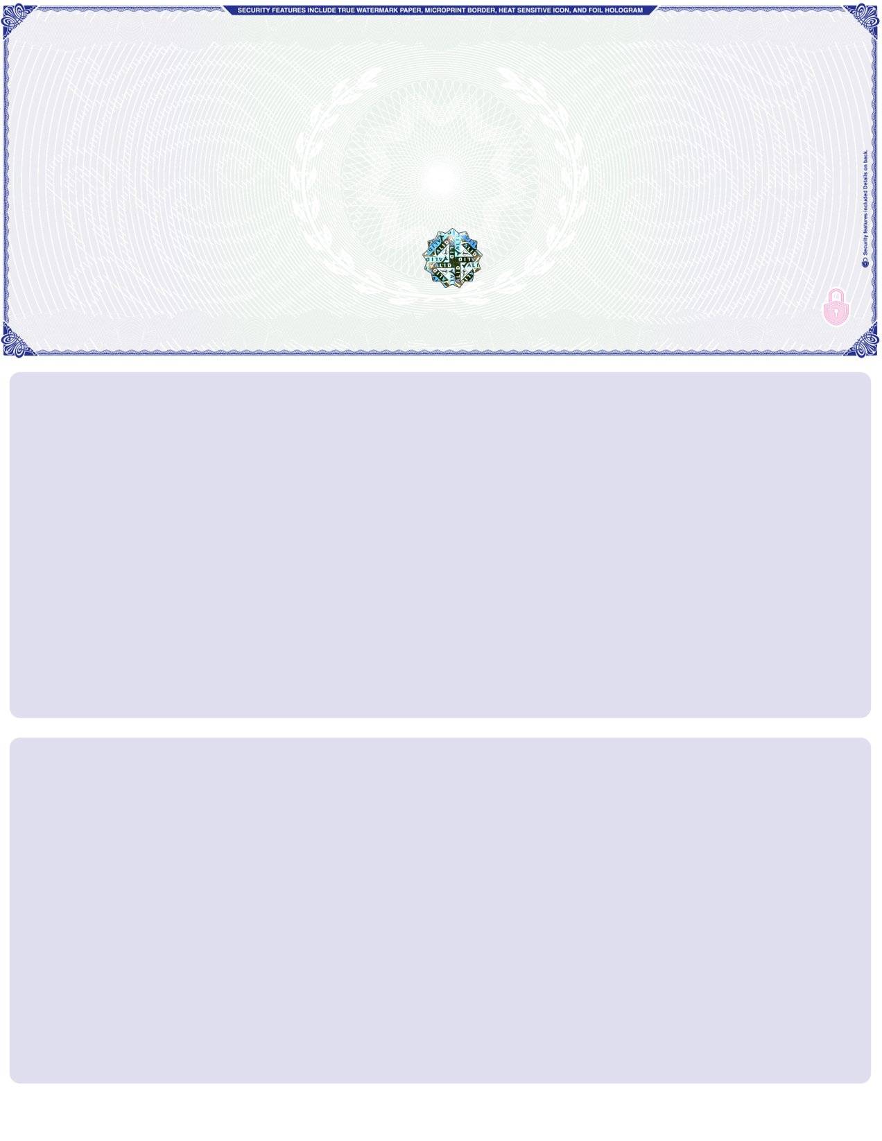 Algopix Similar Product 13 - Blank Hologram Premium Computer Checks