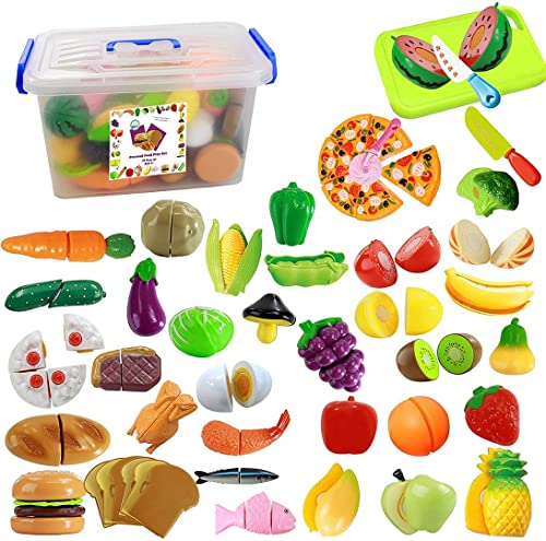 Algopix Similar Product 9 - IQ Toys 40 Piece Cutting Food Play Set