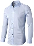 Algopix Similar Product 9 - Mens Fiber Casual Button Up Slim Fit