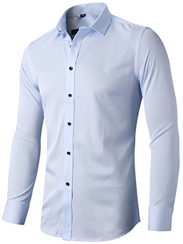 Algopix Similar Product 14 - Mens Fiber Casual Button Up Slim Fit