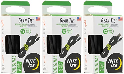 Algopix Similar Product 6 - Nite Ize Gear Tie ProPack 6 Black