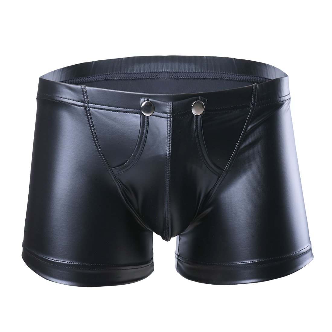 Algopix Similar Product 11 - CHICTRY Mens Black Leather Underwear