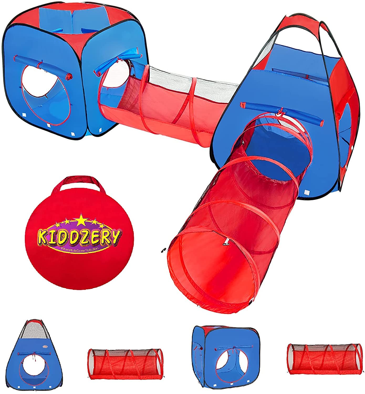 Algopix Similar Product 2 - Kiddzery 4pc Kids Play tent Pop Up Ball