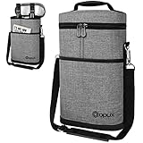 Algopix Similar Product 17 - OPUX 2 Bottle Wine Bag Tote Carrier 