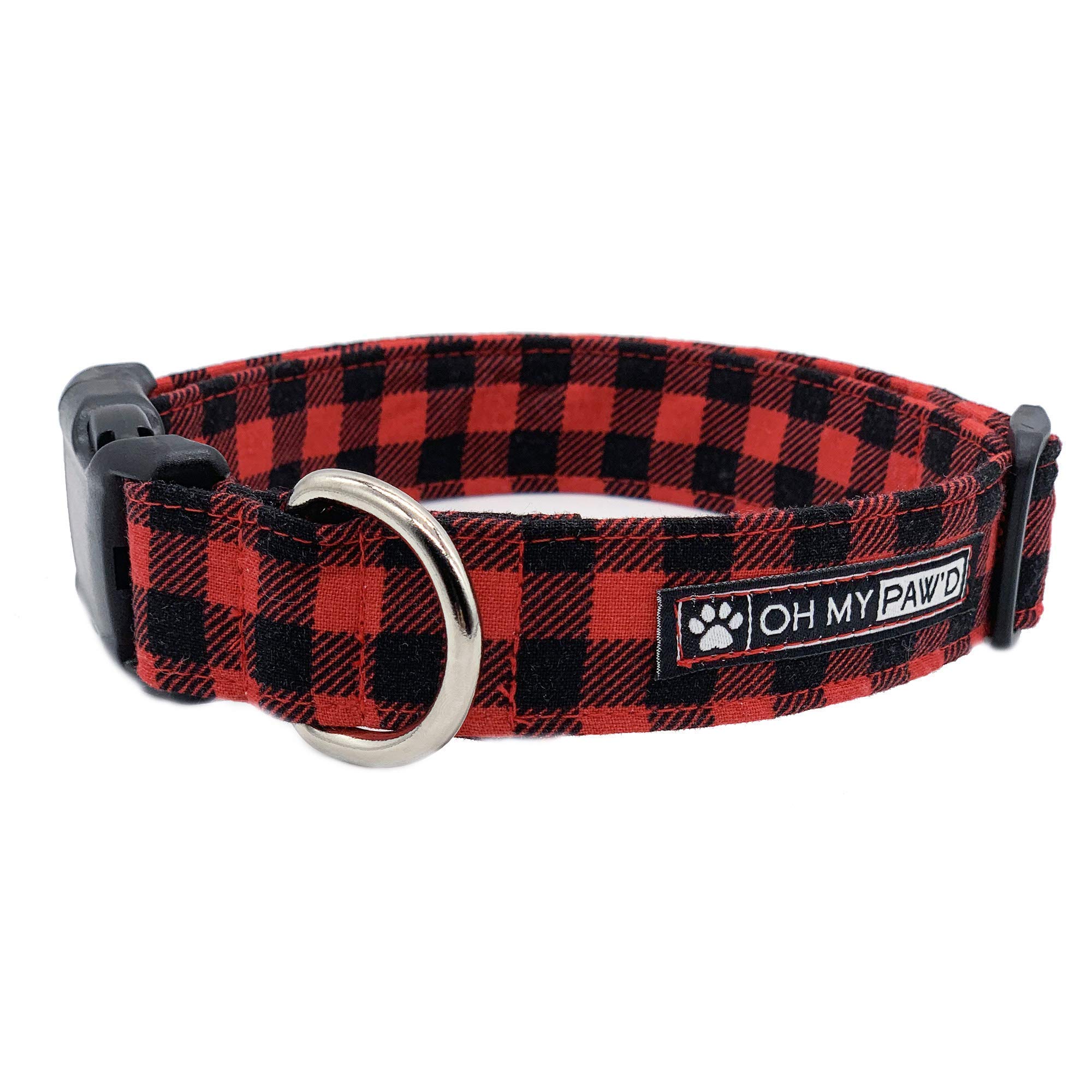 Algopix Similar Product 2 - Red  Black Buffalo Plaid Collar for