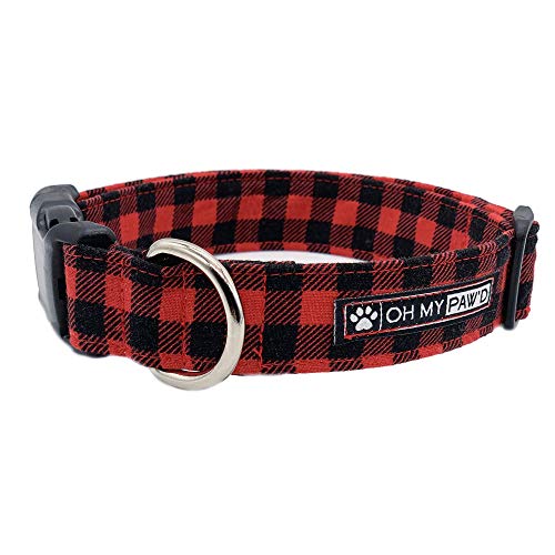 Algopix Similar Product 10 - Red Black Buffalo Plaid Collar for