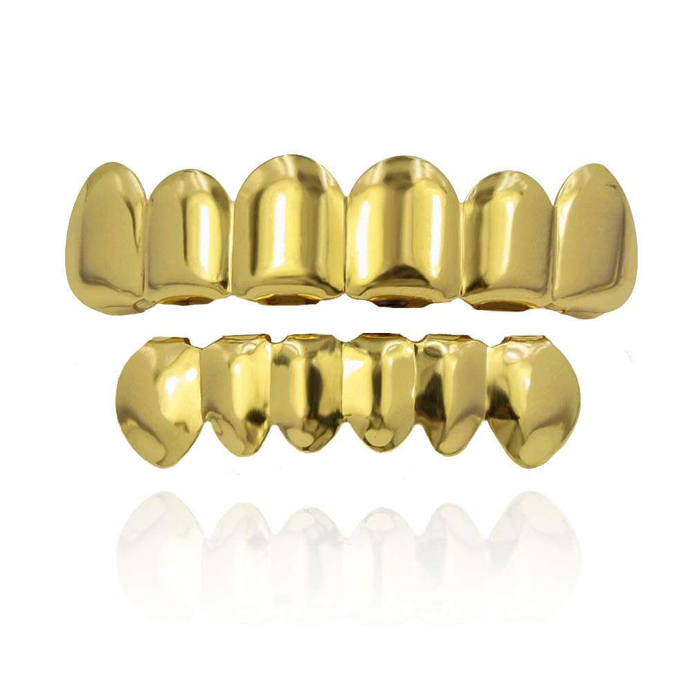 Algopix Similar Product 8 - TOPGRILLZ 18K Gold Plated Hip Hop