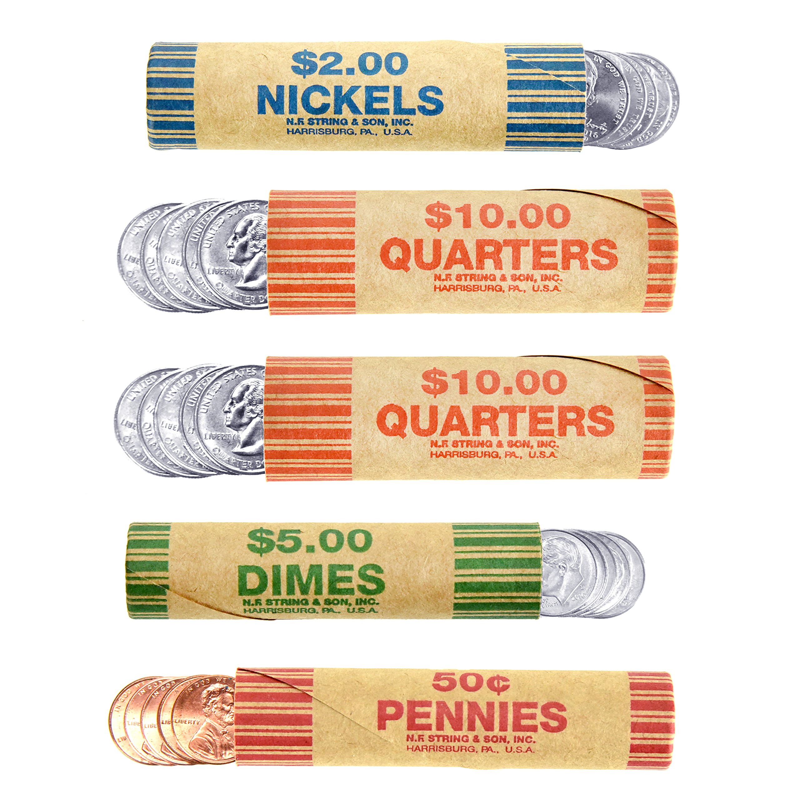 Algopix Similar Product 7 - 250 Coin Wrappers  Assorted Sizes 