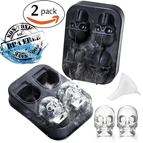 Algopix Similar Product 9 - 3D Skull Ice MoldFood Grade Flexible