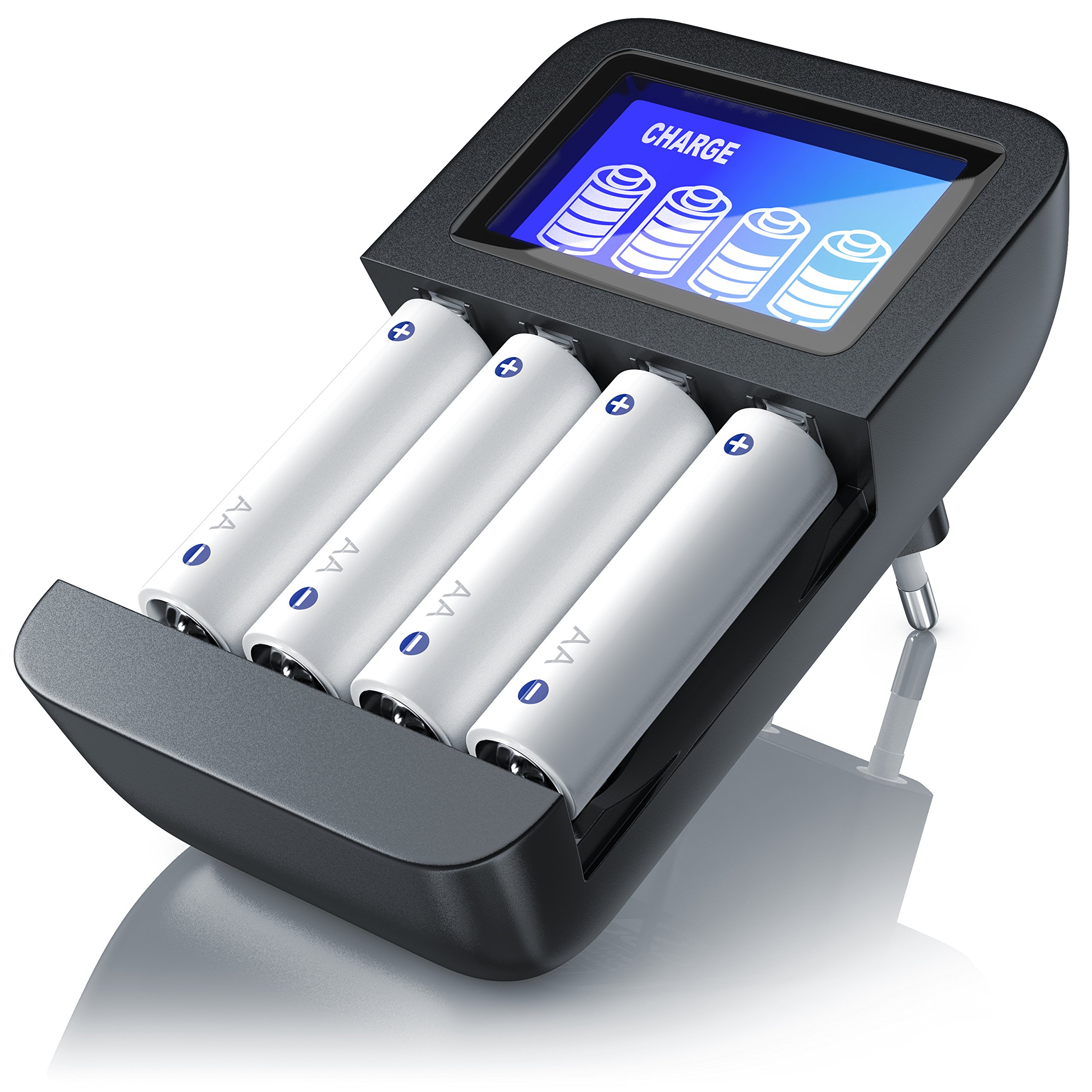 Algopix Similar Product 7 - LCD battery charger 4slot smart fast