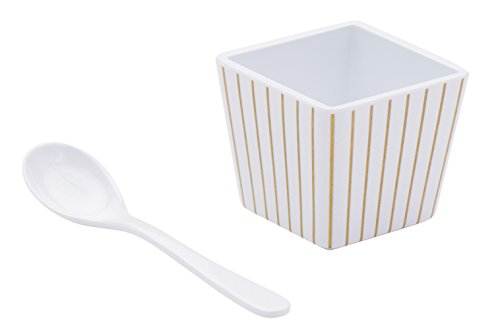 Algopix Similar Product 20 - Sugar Cloth Gold Stripe Melamine