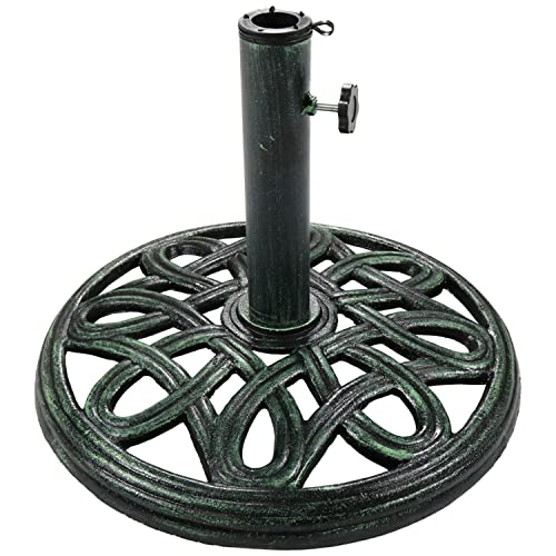 Algopix Similar Product 18 - Sunnydaze 24lb Cast Iron Patio Umbrella