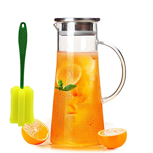 Algopix Similar Product 2 - Glass Pitcher with Lid and Spout  Heat