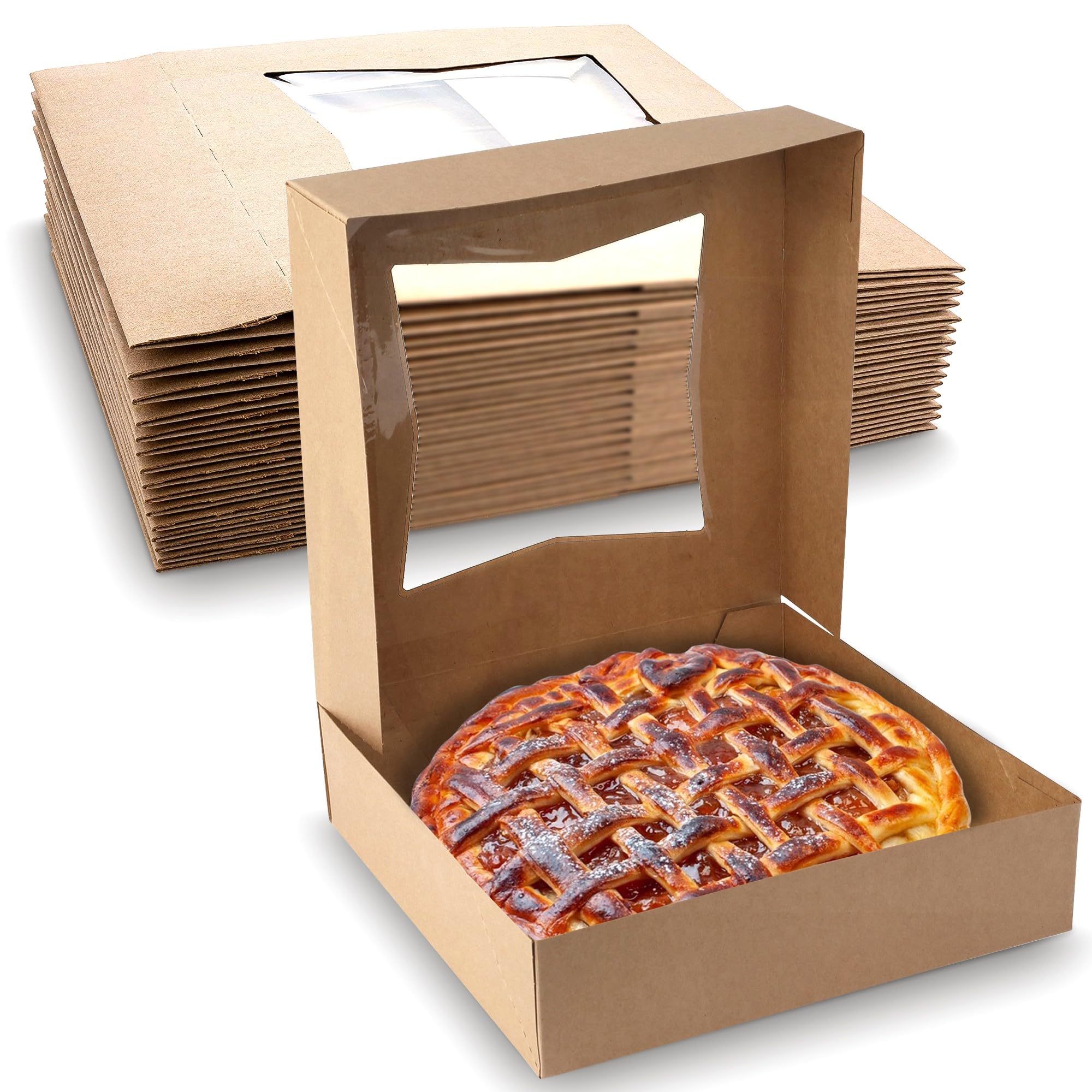 Algopix Similar Product 15 - MT Products Kraft Pie Boxes 10 x 10 x