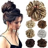 Algopix Similar Product 15 - Hair Bun Extensions Wavy Curly Messy
