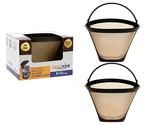 Algopix Similar Product 13 - GoldTone Brand Reusable No4 Cone Style
