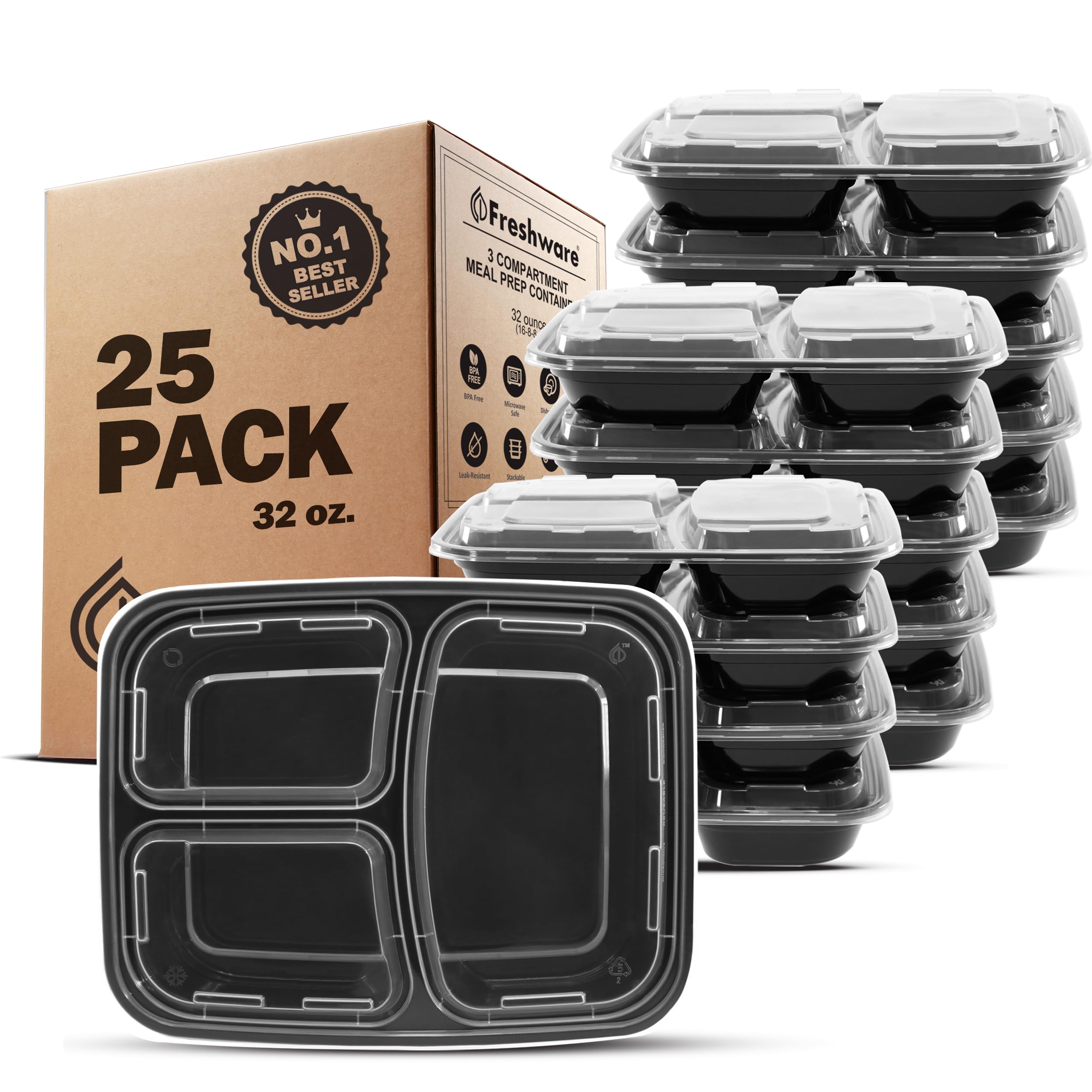 Algopix Similar Product 2 - Freshware Meal Prep Containers 25