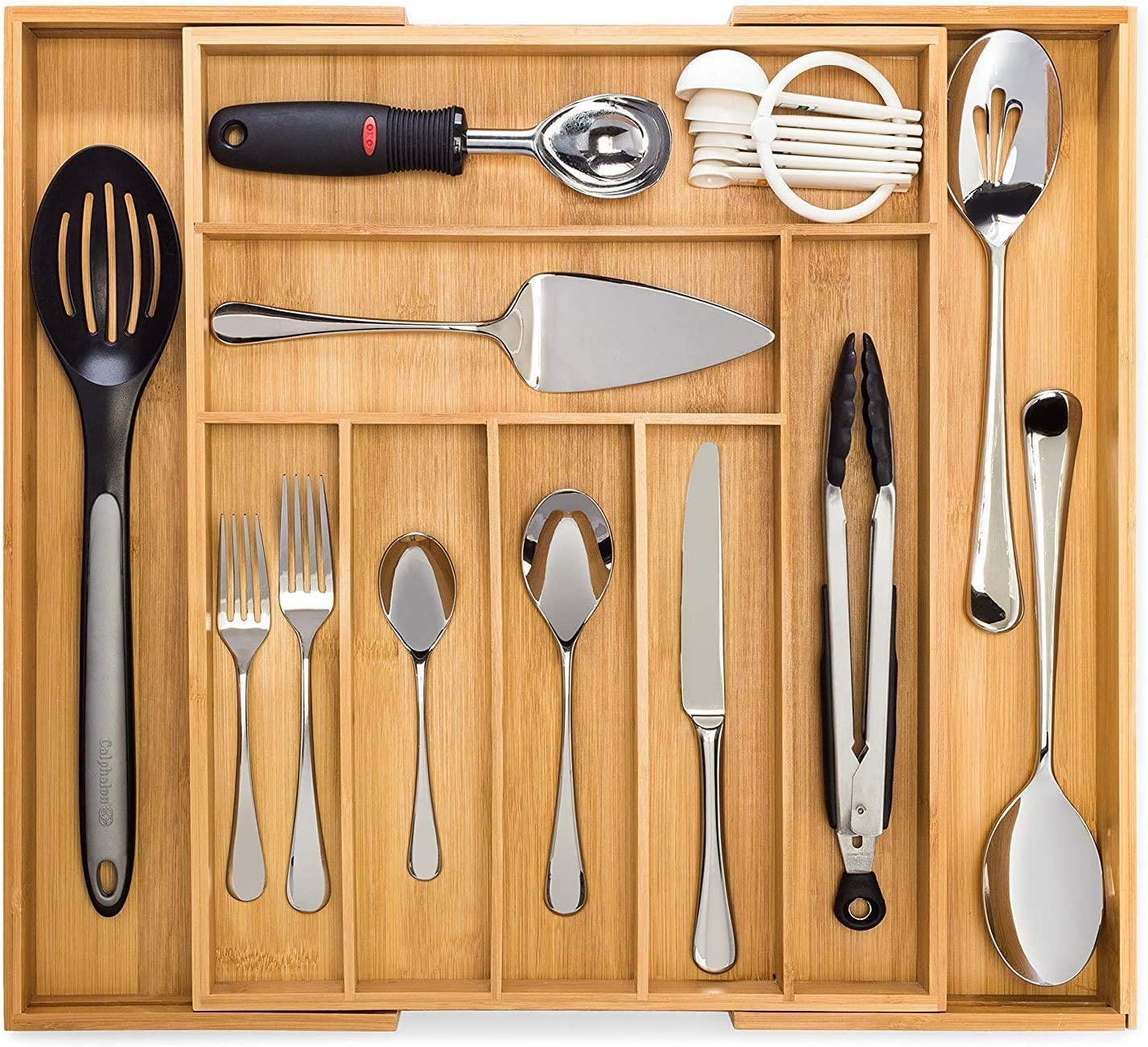 Algopix Similar Product 8 - Dynamic Gear Bamboo Drawer Organizer