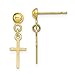 Algopix Similar Product 1 - 10K White Gold Polished Cross Dangle
