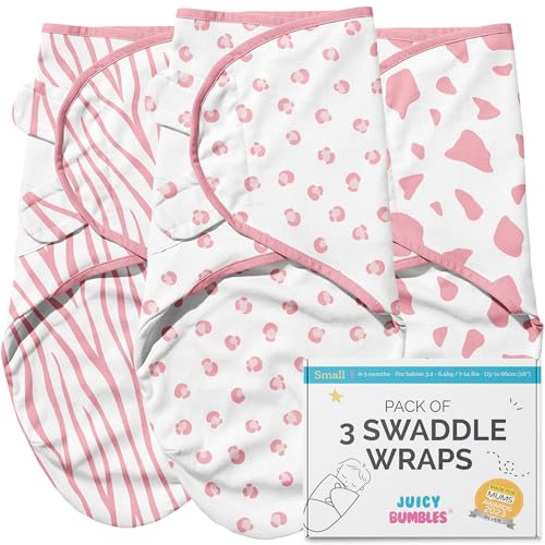 Algopix Similar Product 4 - JUICY BUMBLES Baby Swaddles 03 Months
