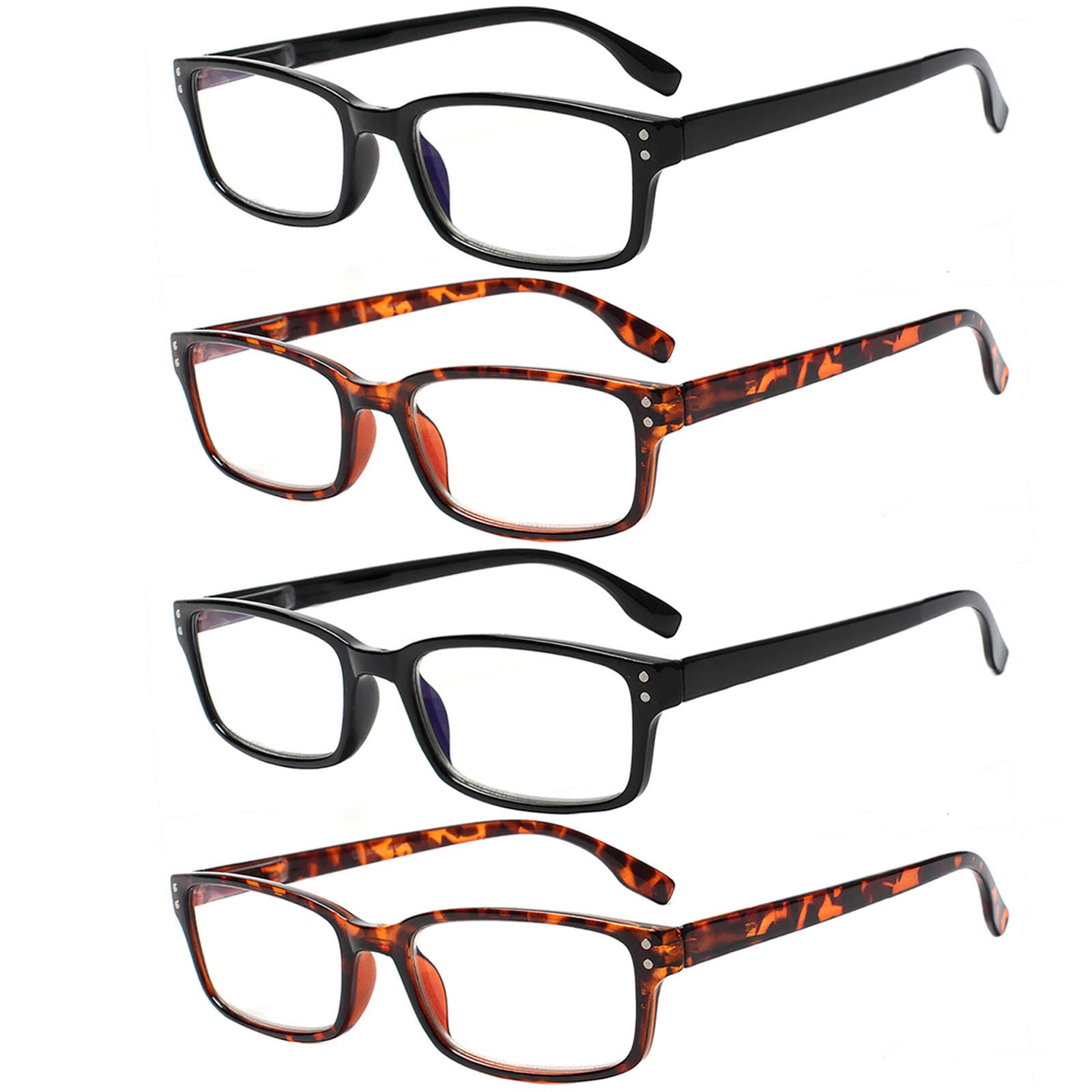 Algopix Similar Product 10 - Kerecsen 4 Pack Reading Glasses for
